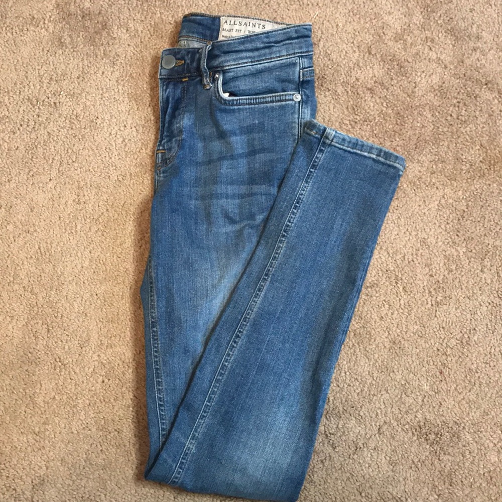 All Saints skinny leg denim size 25